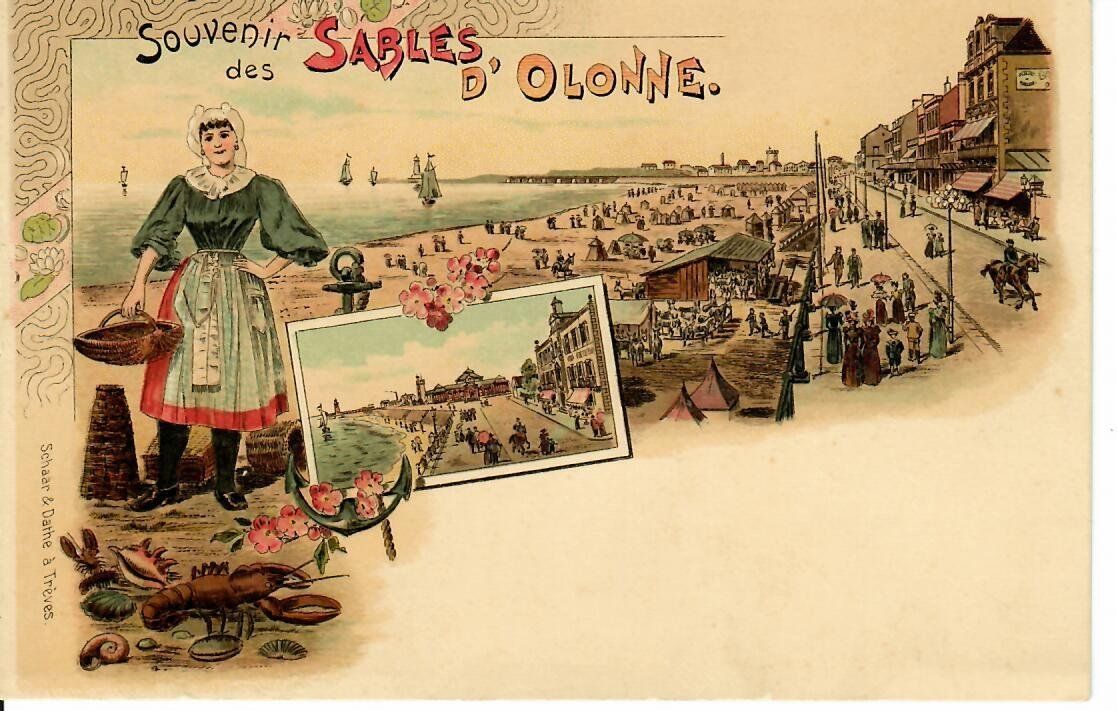 Cartoline postali: Souvenir des Sables d`Olonne – Usato da Hochdorf venduto da Ziegel-16