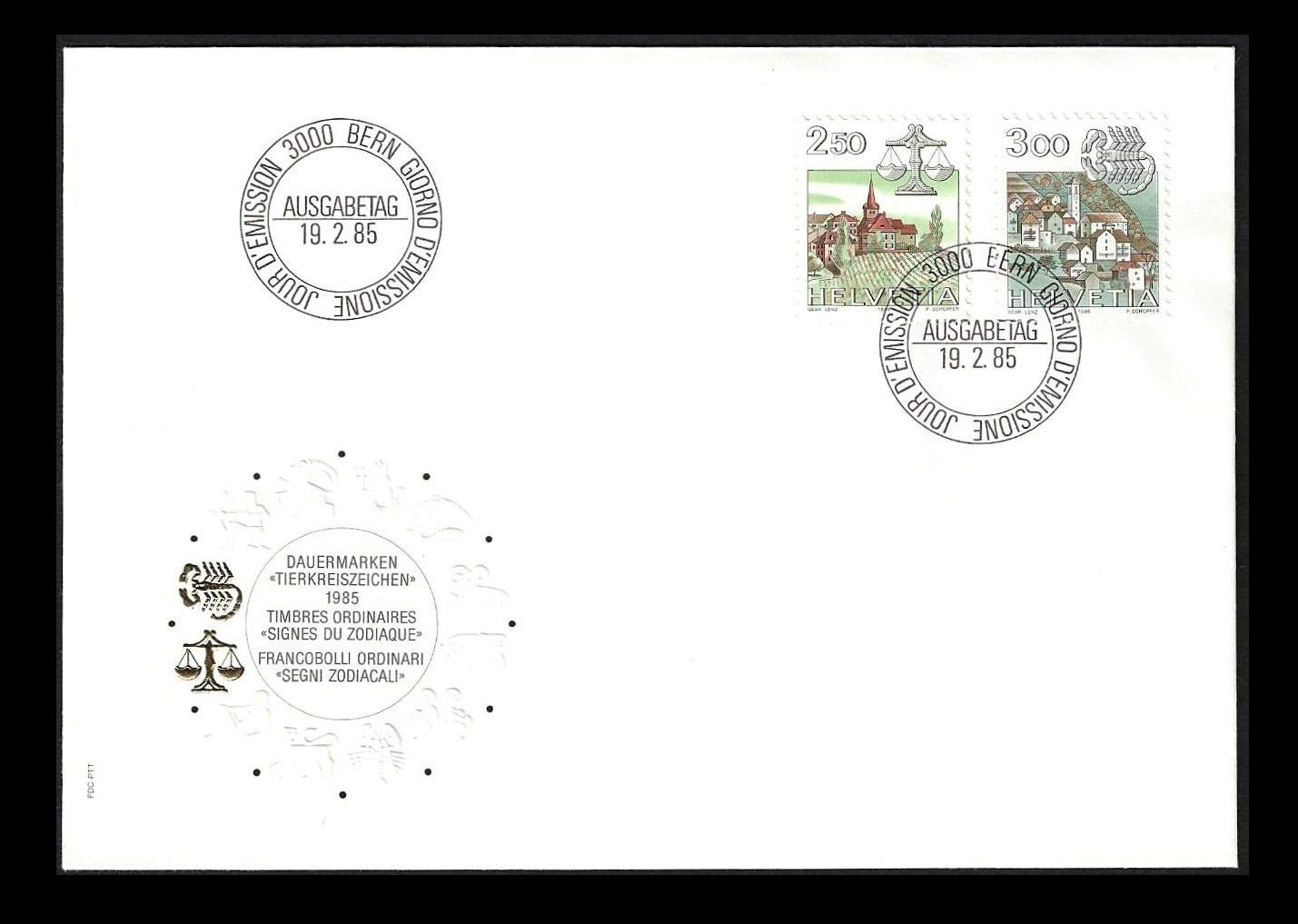 Tutti i francobolli: 1985 3 FDCs: Frei-, Werbe- und Europamarken – Usato da Baar venduto da miam8 1