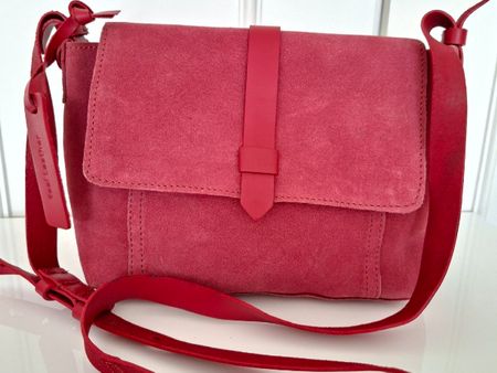 Sac Mint&Berry en cuir & daim rose – style chic