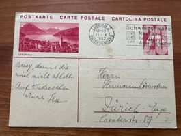 Alte Postkarte 1932 fleckig Vitznau  (M271)