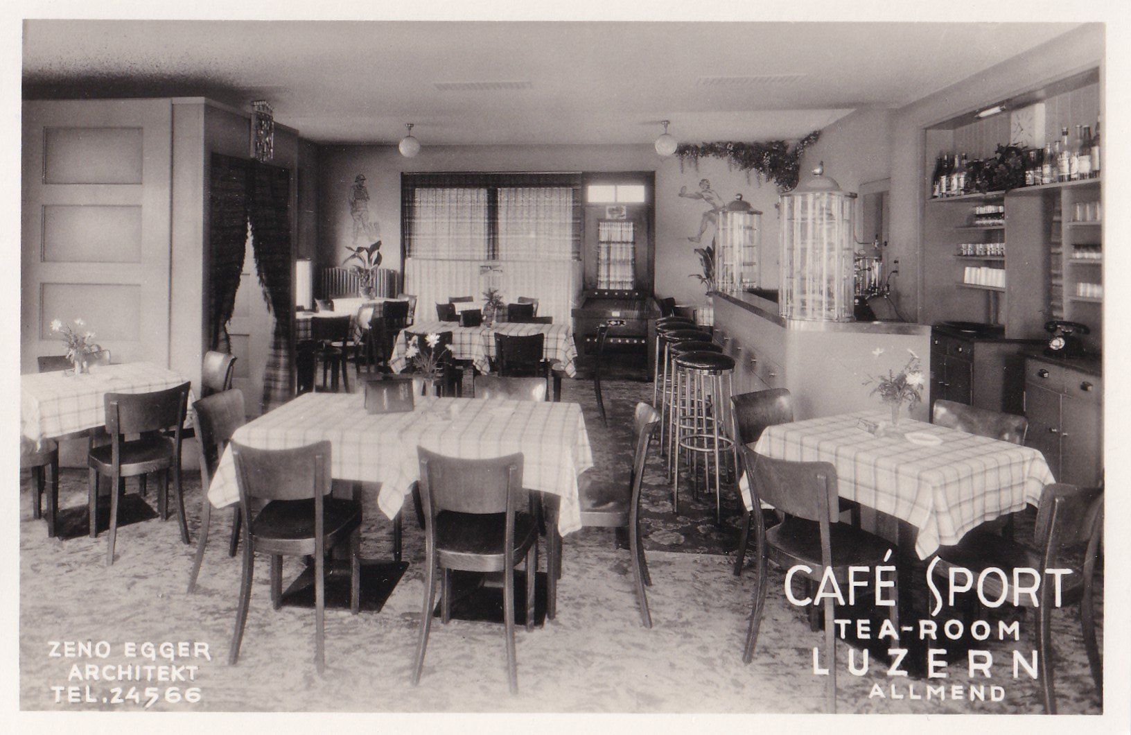 Ansichtskarten: Luzern Café Sport Tea-Room Allmend – Gebraucht aus Olten von clotaldi
