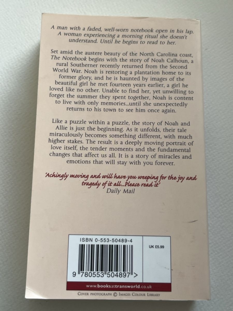 Libri: Nicholas Sparks: The Notebook – Usato da Forch venduto da tieckr 1