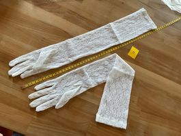Spitzen Handschuhe weiss