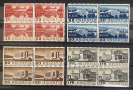 1938: SdN-BIT Serie Nr.211-214 Viererbl.**
