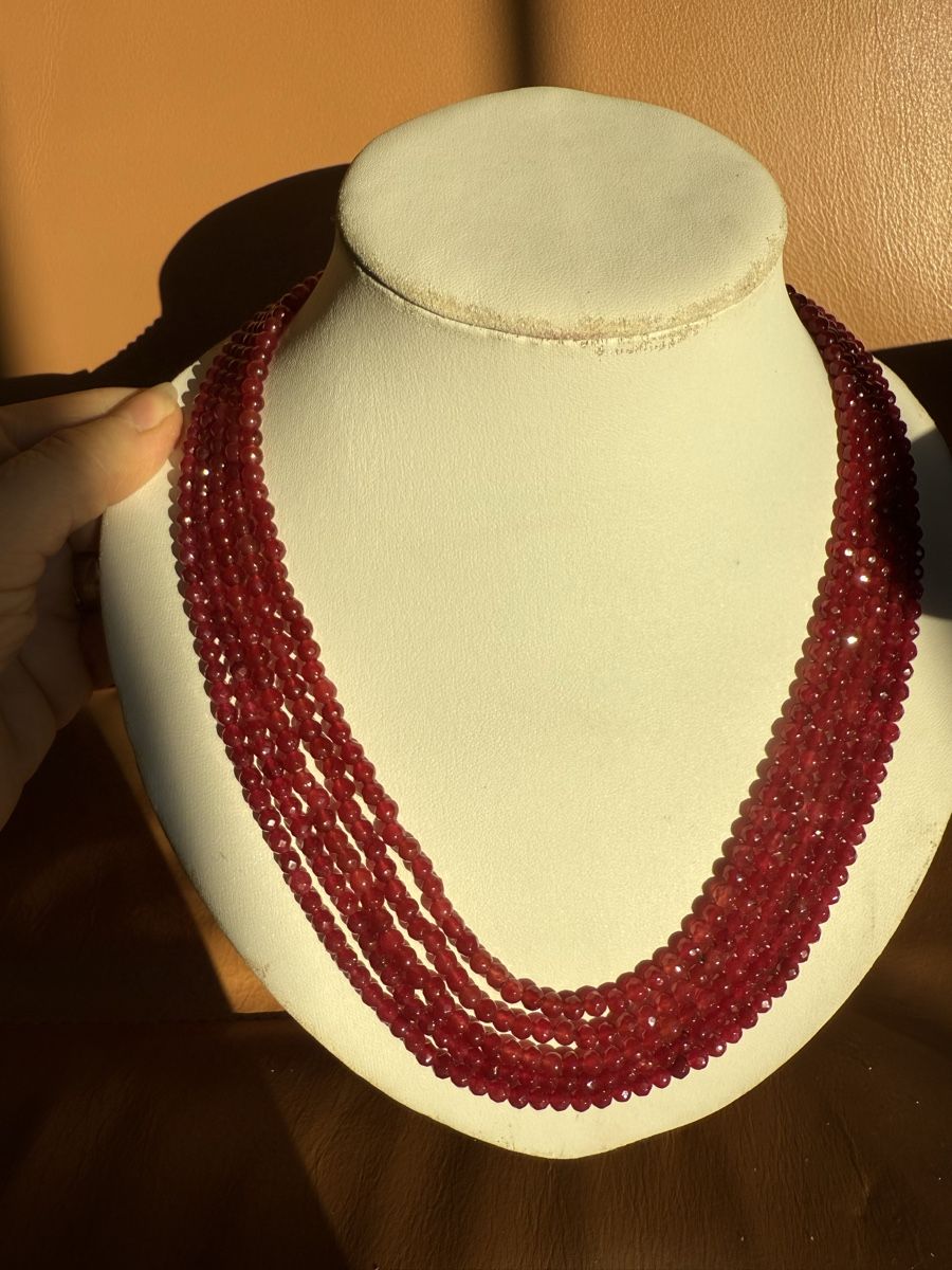 Ketten: Rote Jade Stein Kette NEU 5 Stränge – Neu und originalverpackt aus Basel von Chili007 3
