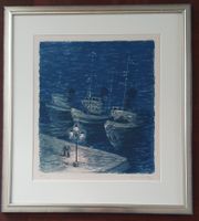 Bild - Lithographie Walter Sautter, im Goldrahmen