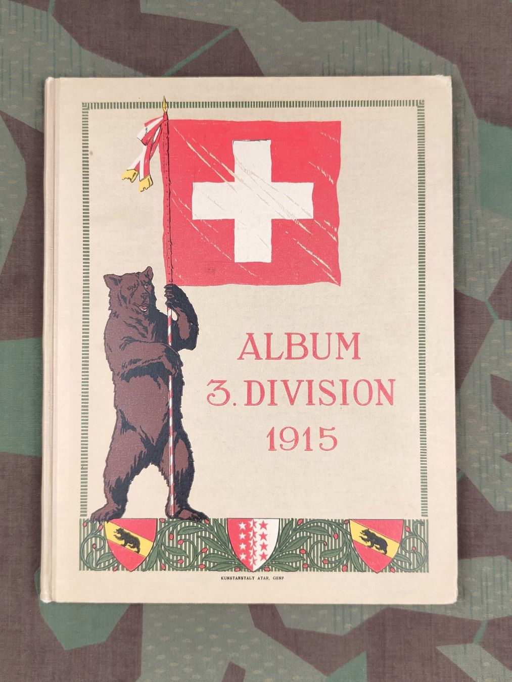 Schweizer Armee Uniformi: Album 3. Division 1915, mit Widmung – Usato da Bauma venduto da SwissMilitaria
