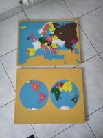 Montessori Europa und Welt Holz Puzzle 