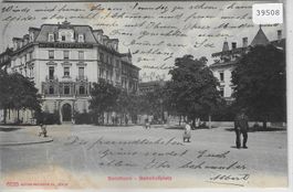 Solothurn - Bahnhofplatz - animee belebt - Hotel Metropole