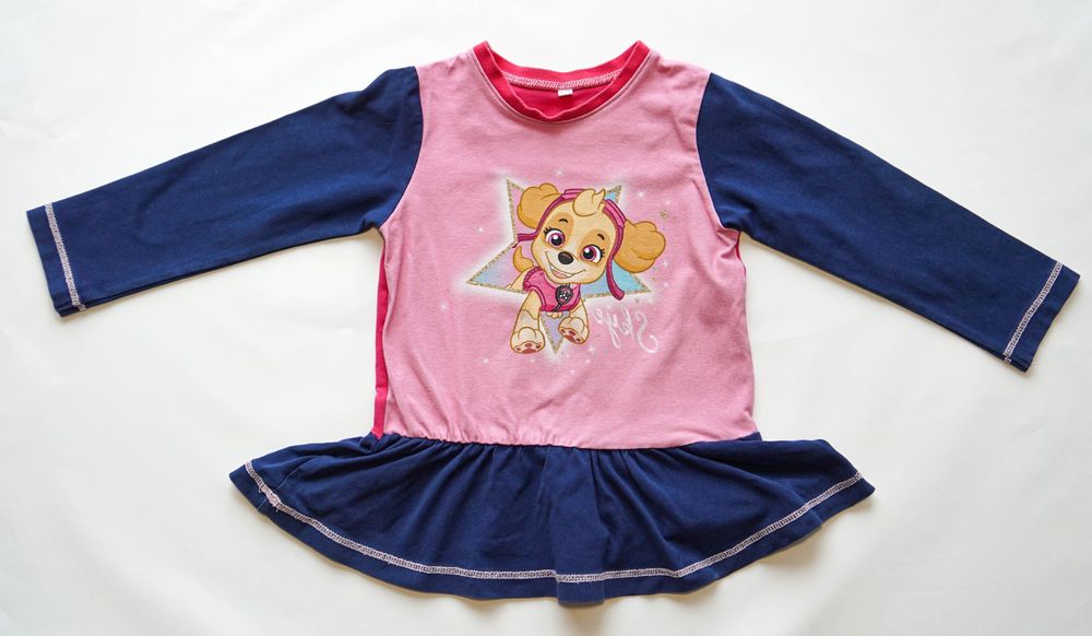 Handgemachtes Tunika-Kleid mit Paw Patrol Skye - 110/5 Jahre | Kaufen