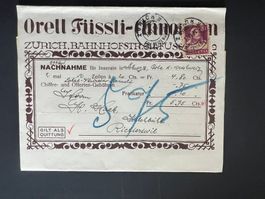 1923 Nachnahme Orell Füsseli für Inserat  (V446)