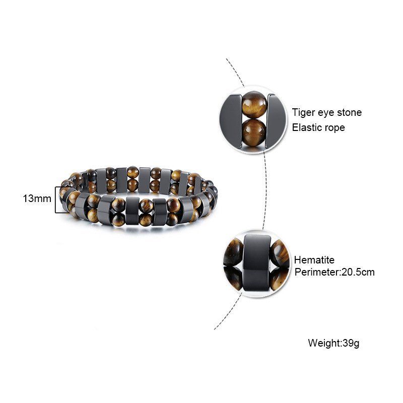Bracciali & Braccialetti: Herren Armband Hematit, Tigerauge – Nuovo (secondo la descrizione) da Visp venduto da steinschmuckwelt 4