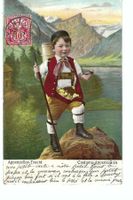 APPENZELLER TRACHT Costume Appenzellois 1905, Knabe Tabakpf
