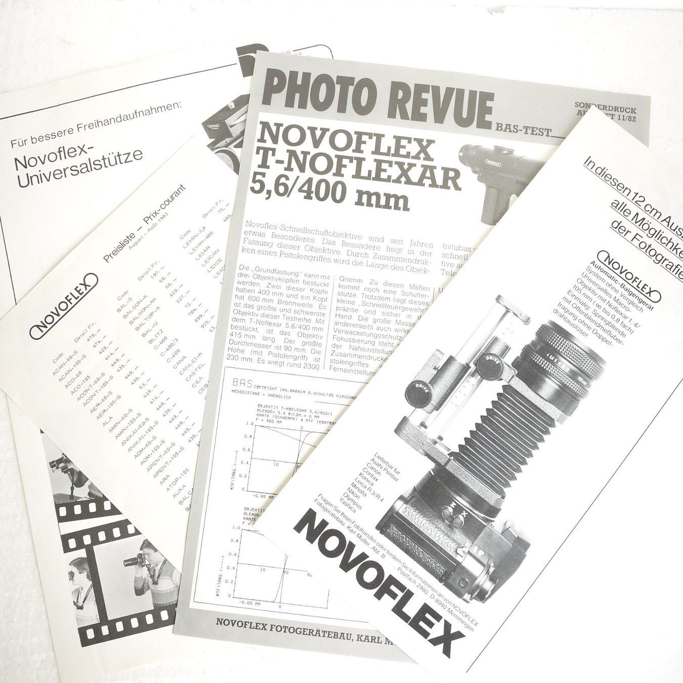 Documenti: Novoflex Brochures. DE. – Nuovo (secondo la descrizione) da Egg b. Zürich venduto da JCB 1