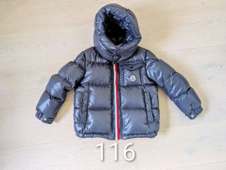 Original MONCLER Daunenjacke mit Tricolore-Streifen Gr. 116