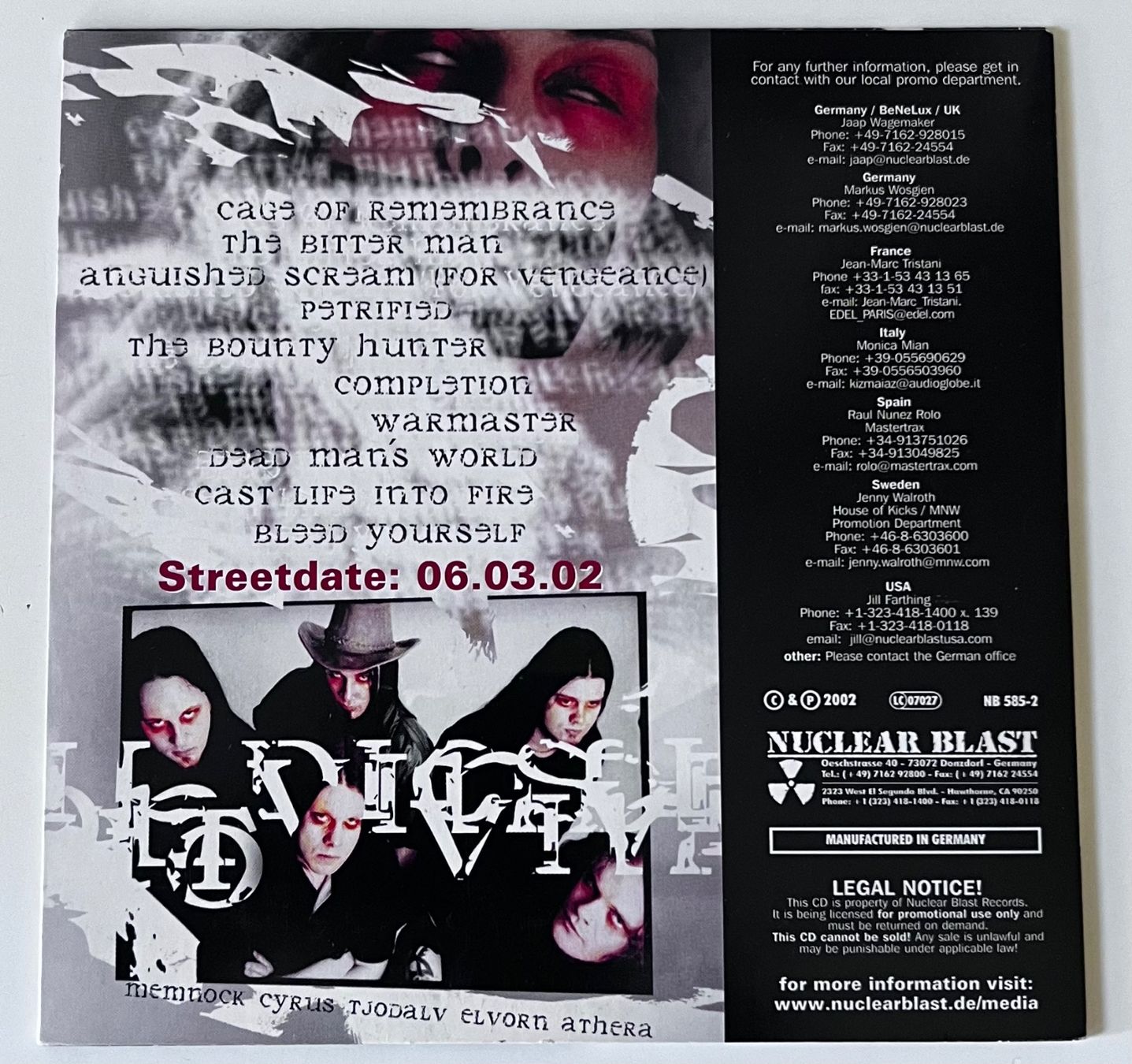CDs: Susperia - Vindication Promo – Gebraucht aus Zürich von Tyler1983 1