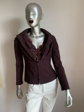 RITSUKO SHIRAHAMA: Exklusiver japan. Seidenblazer, Gr.1 = 36
