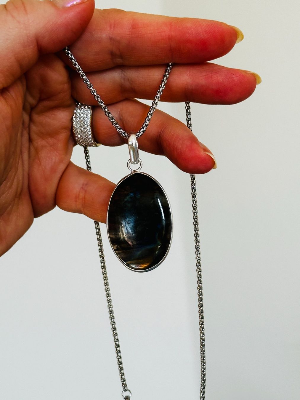 Catenine: Labradorite necklace – Nuovo e nell'imballaggio originale da Genève venduto da AGBERG 9