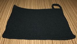 1 Topflappen Baumwolle 21.5 x 24 schwarz  NEU