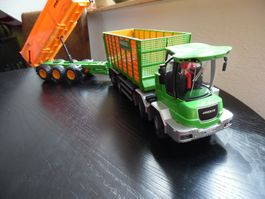 Siku Joskin Silo-Truck mit Fahrer und Anhänger 1:32