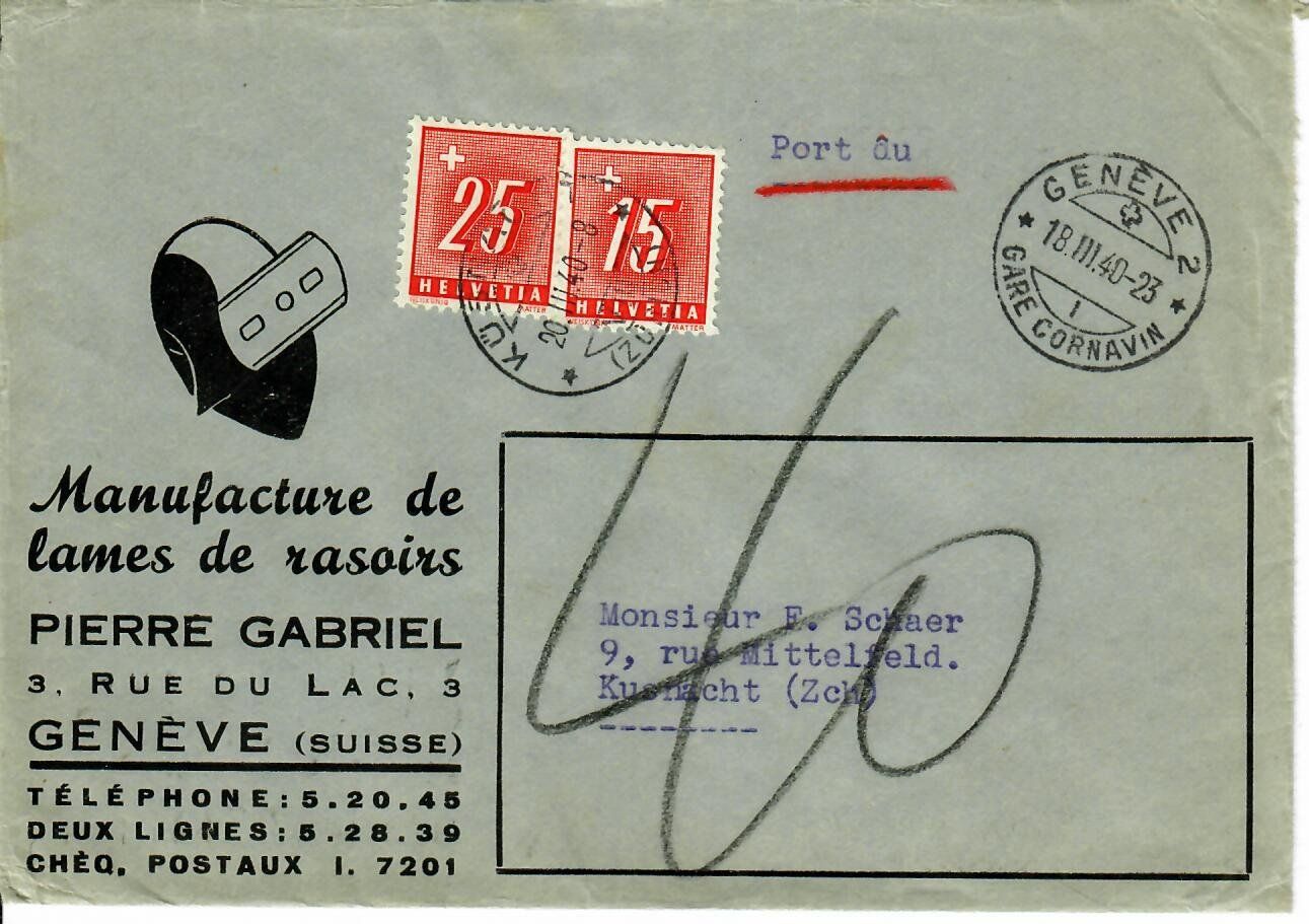Tutti i francobolli: Brief, Genf Pierre Gabriel 1940 – Usato da Hochdorf venduto da Ziegel-16