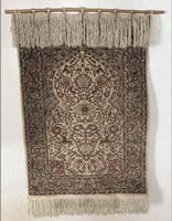 Gobelin Wandbehang mit Fransen und Holzstab
