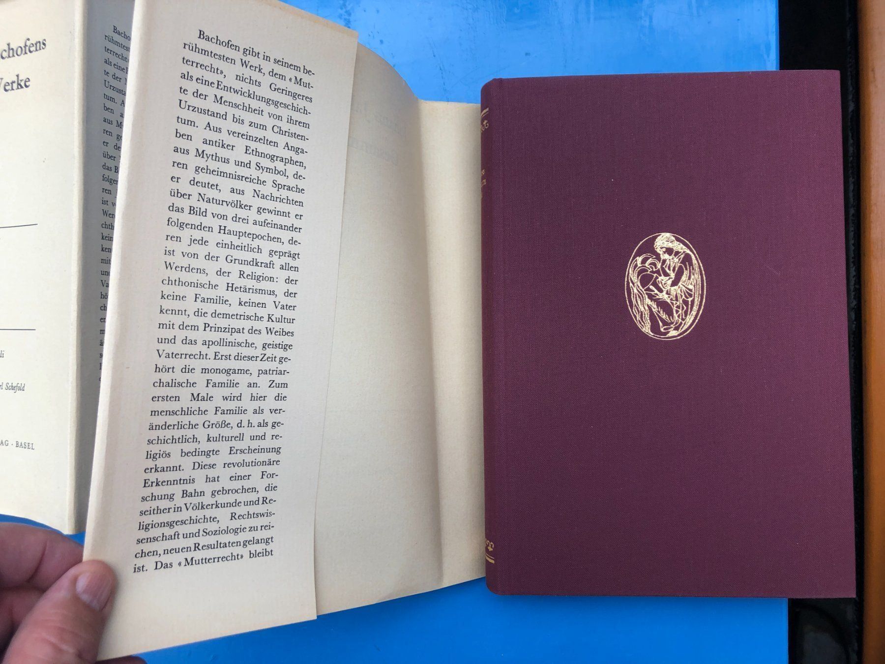 Libri: J.J. Bachofen: Das Mutterrecht. 2 Bde. – Usato da Zürich venduto da allp 2