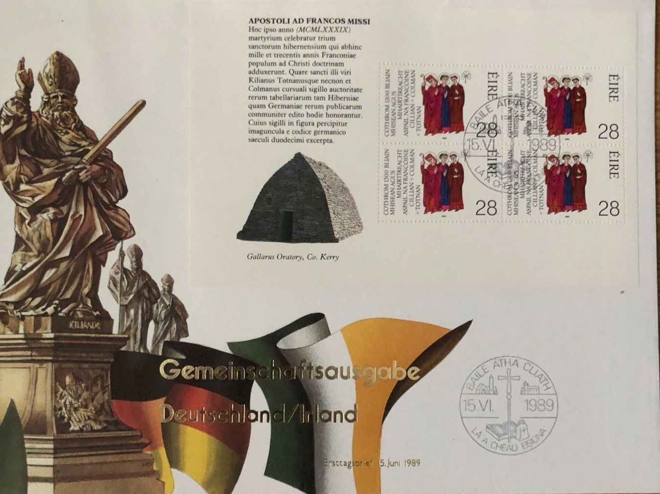 Alle Briefmarken: 4x Maximum-Karten Deutschland/Irland FDC 15.6.89 – Neu (gemäss Beschreibung) aus Landquart von interesse63 3