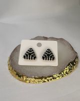 Ohrringe Schwarz-Silber / Handmade / Handarbeit / Delica neu