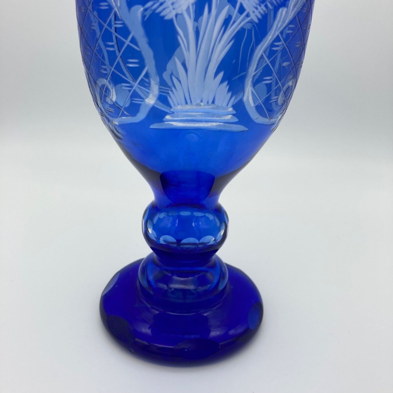 Bicchieri: Böhmisches Stielglas Glaskelch mit einzigartigem Muster – Usato da Wädenswil venduto da krisztiname 3