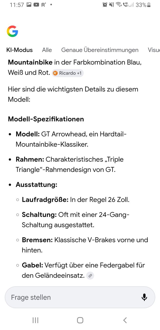 GT Biciclette: GT Arrowhead, Hardtail Mountainbike klassiker – Usato da Zürich venduto da yoarg 1