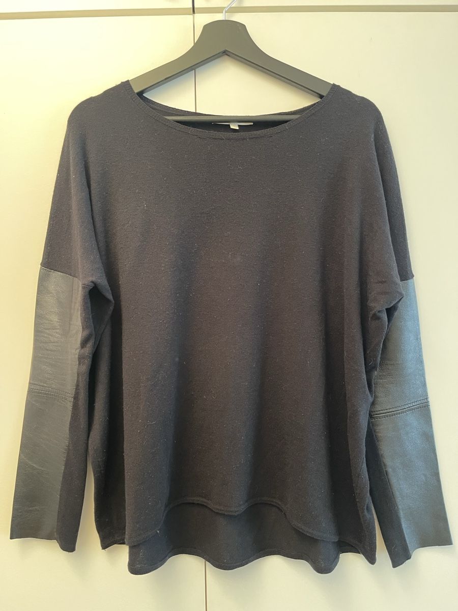 Maje Maglioni & Felpe: MAJE sweater with leather sleeves – Usato da Castagnola venduto da Car2X2N
