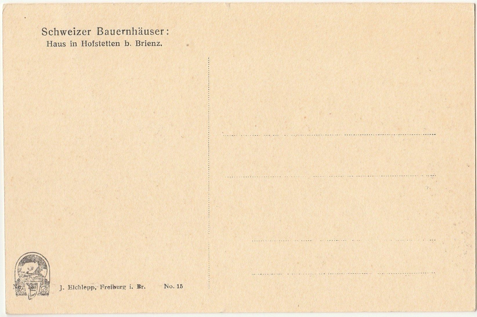 Cartoline postali: Haus in Hofstetten b. Brienz – Usato da Fällanden venduto da Blausegelfliege 1