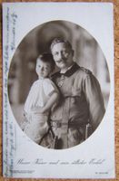 FOTO-AK KAISER WILHELM II MIT ENKEL 1912