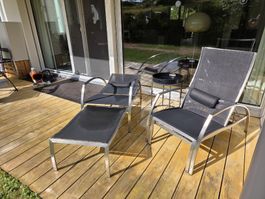Liege mit Armlehne Modell VICTORIA sogar Gartenmöbel