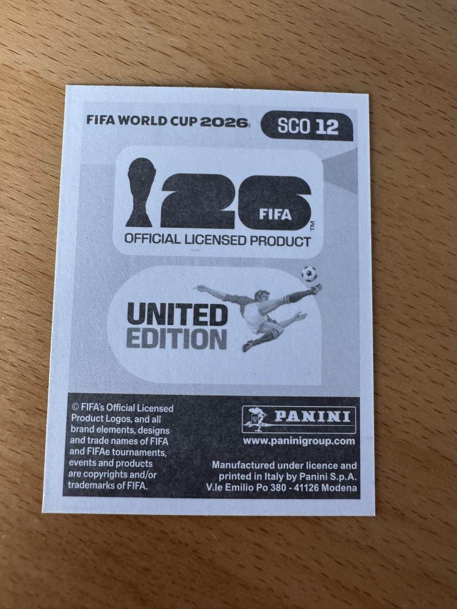 Panini Carte collezionabili: Panini - WM 2026 - SCO 12 - Sticker – Nuovo (secondo la descrizione) da Wetzikon ZH venduto da thayreen 2