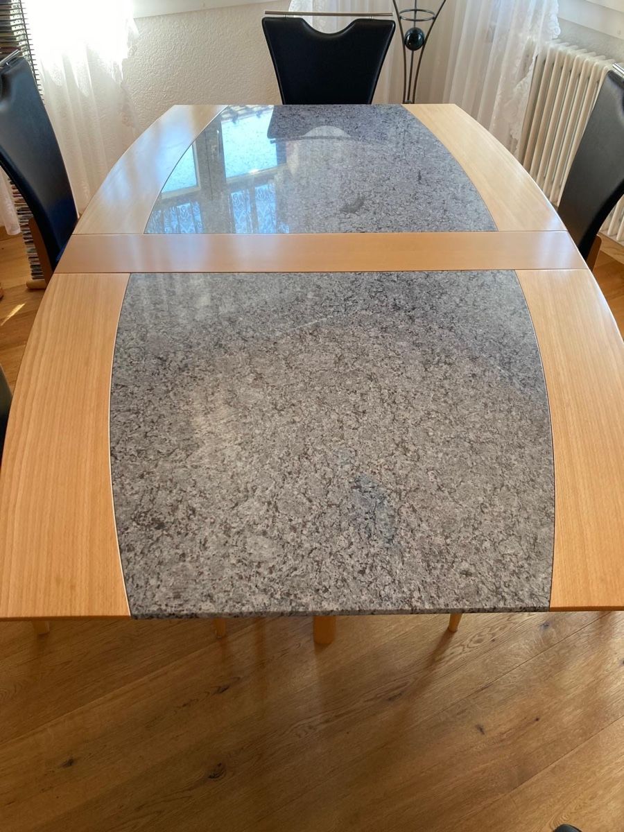 Tische: Esstisch Buche / Granit – Gebraucht aus Binn von enea_h 2