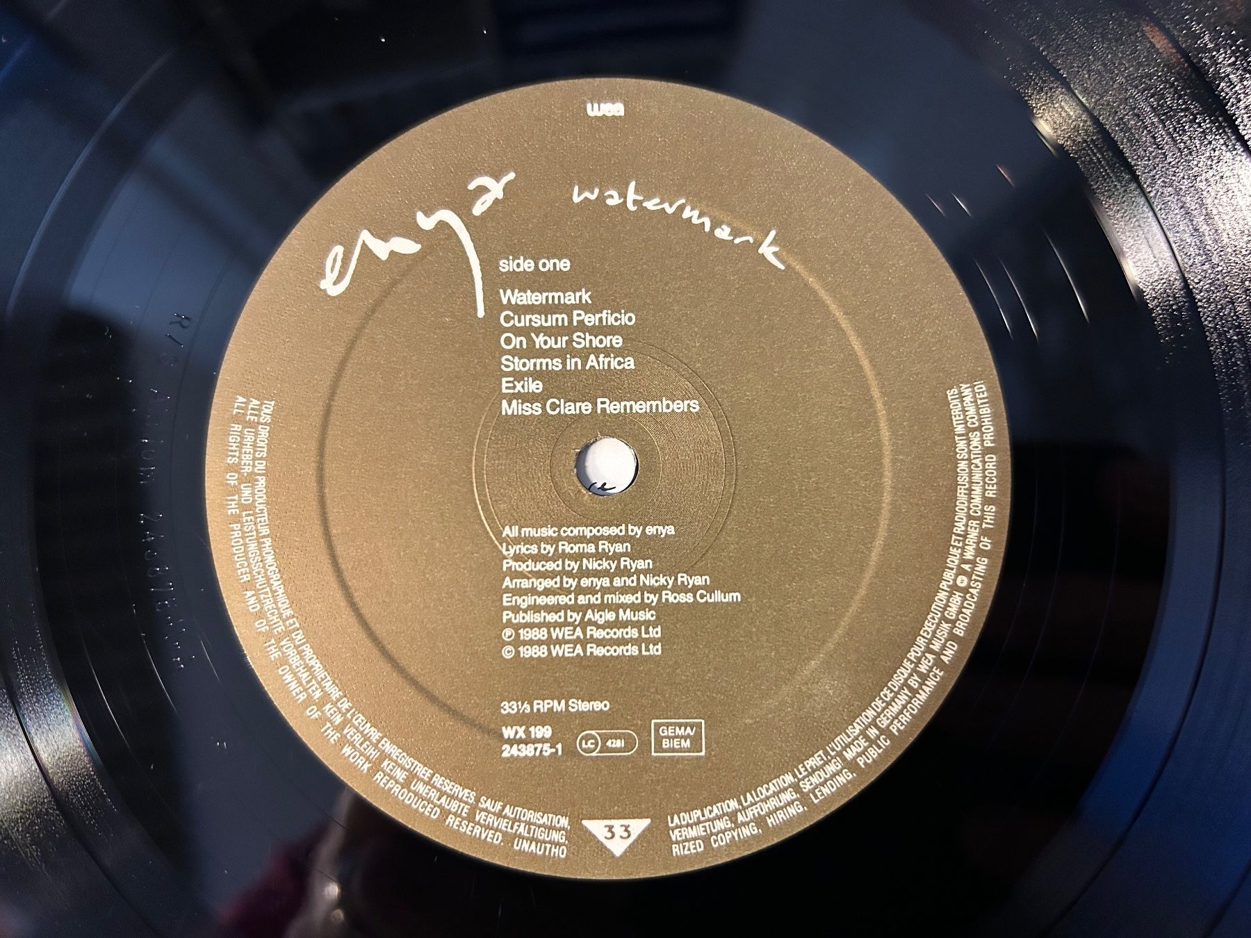 Schallplatten: Enya - Watermark (LP, Vinyl) – Gebraucht aus Aesch BL von BlueMusicRecords 4