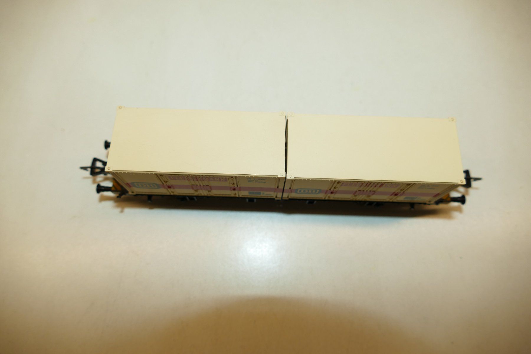 Fleischmann Modellini di ferrovie: Fleischmann H0: DB Container Tragwagen – Nuovo (secondo la descrizione) da Niederhasli venduto da rail-duerst 2