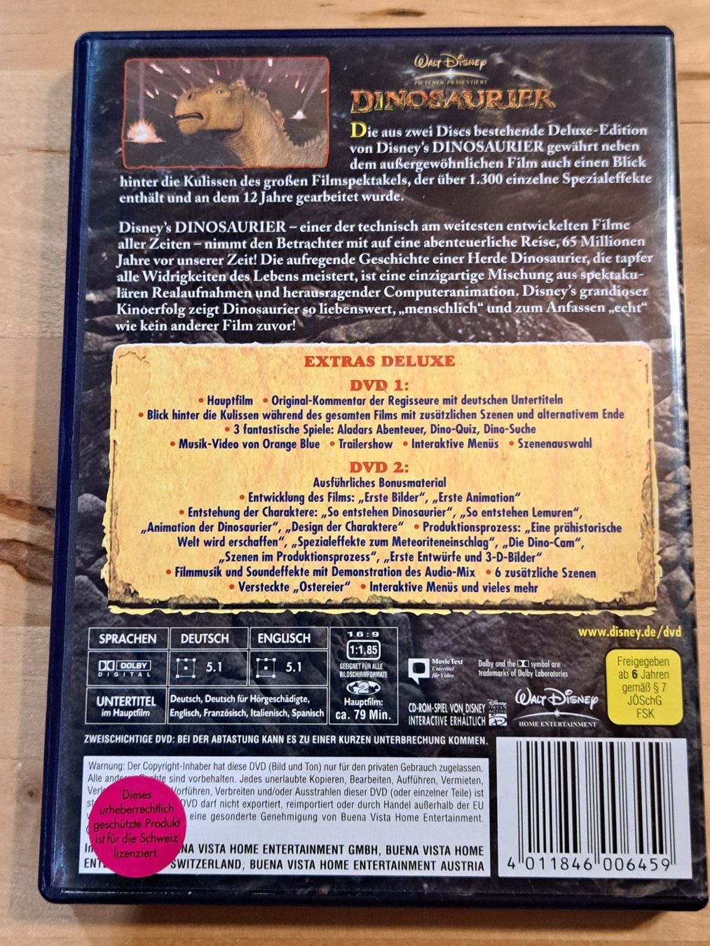 Tutti i DVDs: DVD DINOSAURIER, Walt Disney, 2-Disc Deluxe Edition – Usato da Unterseen venduto da Kanica 2