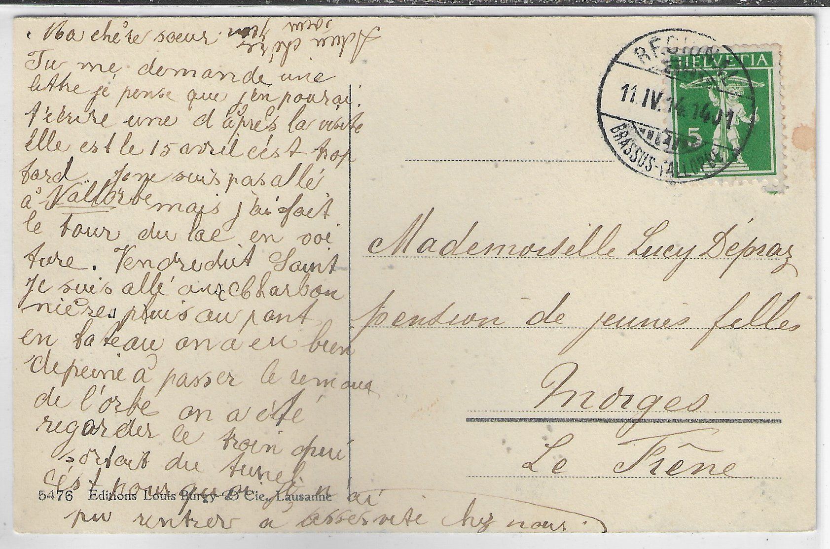 Cartoline postali: Vallorbe - La Viaduct du chemin de fer - Bahn train – Usato da Ettingen venduto da Kartenplanet 1