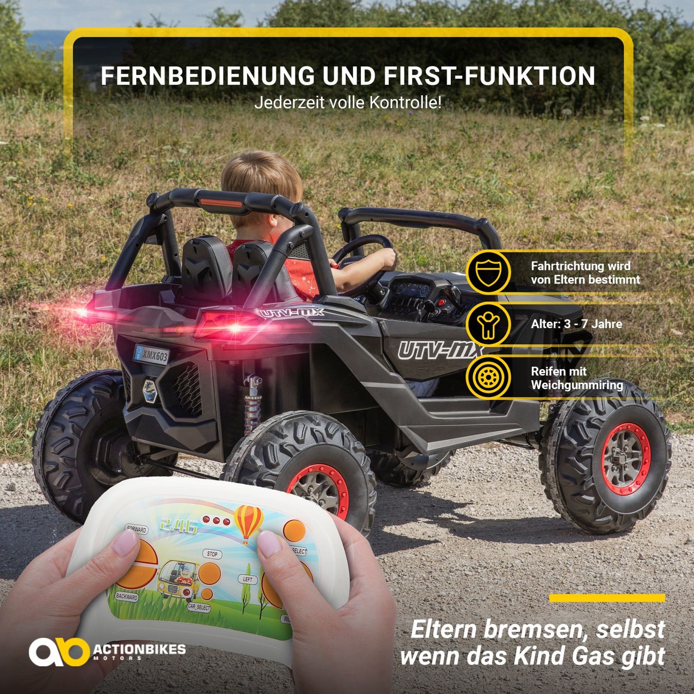 Veicoli per bambini: Kinder-Elektroauto UTV Buggy MX Allrad 4x4 – Nuovo e nell'imballaggio originale da Cham venduto da G-Money_swiss 4
