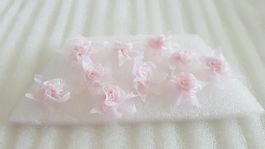 Blumen Organza Rosen 10St top-Qualität.