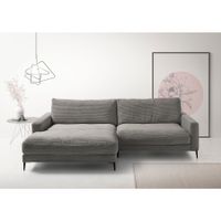 Ecksofa  Uptown in Cord Dark Grey links