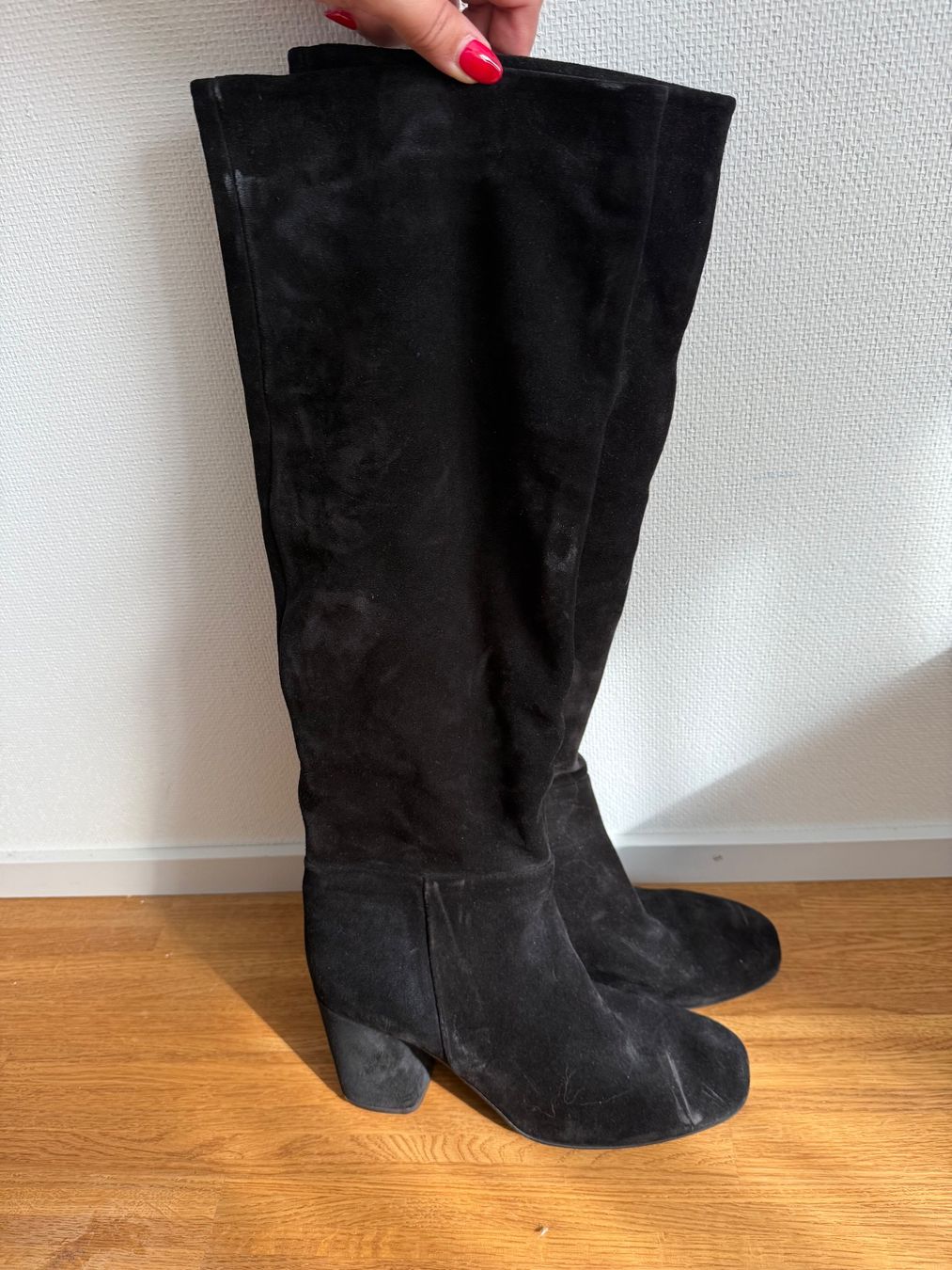 Damenschuhe: Schwarze Wildleder Overkneestiefe - Grösse 40 – Neu (gemäss Beschreibung) aus Zumikon von ABrus01