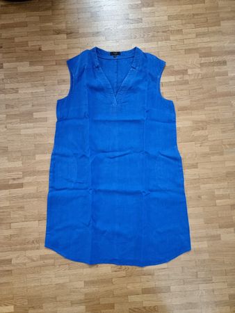 Robe lin sans manches Bleue Maison 123 