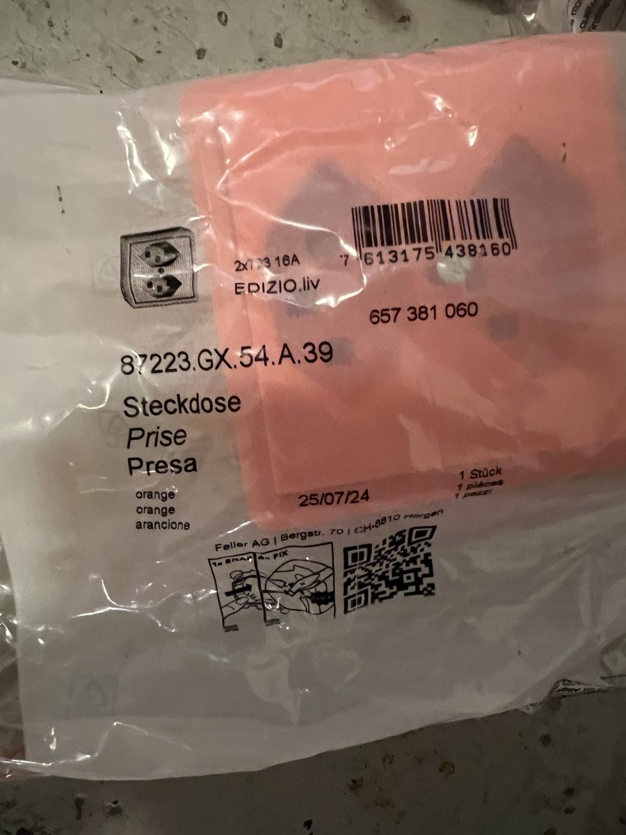 Feller Spine: AP-Steckdose EDIZIO.liv SNAPFIX 2xT23 orange – Nuovo (secondo la descrizione) da Goldach venduto da gae_rzc7 1