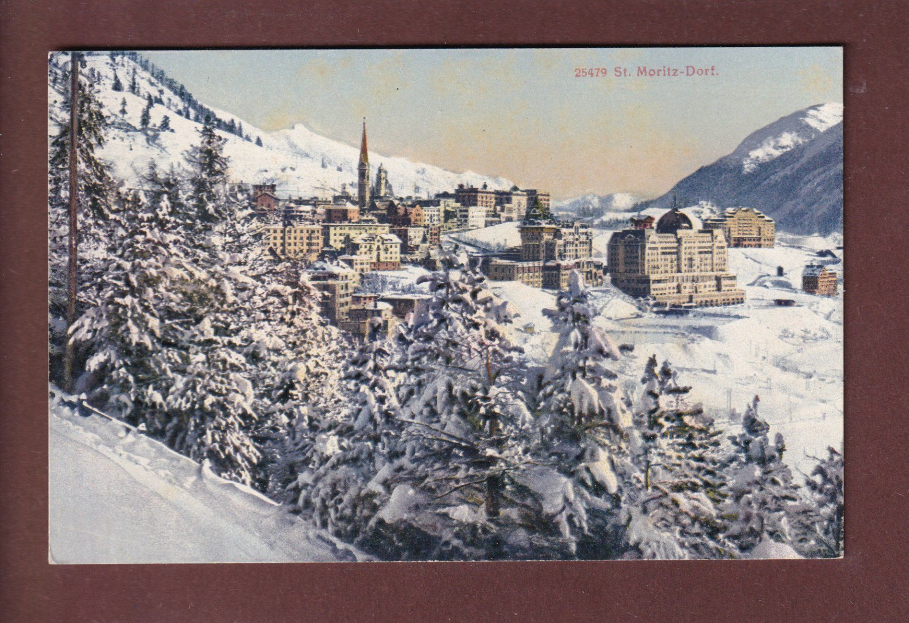 Cartoline postali: ST. MORITZ-DORF unter Schnee – Usato da Pully venduto da nicecards