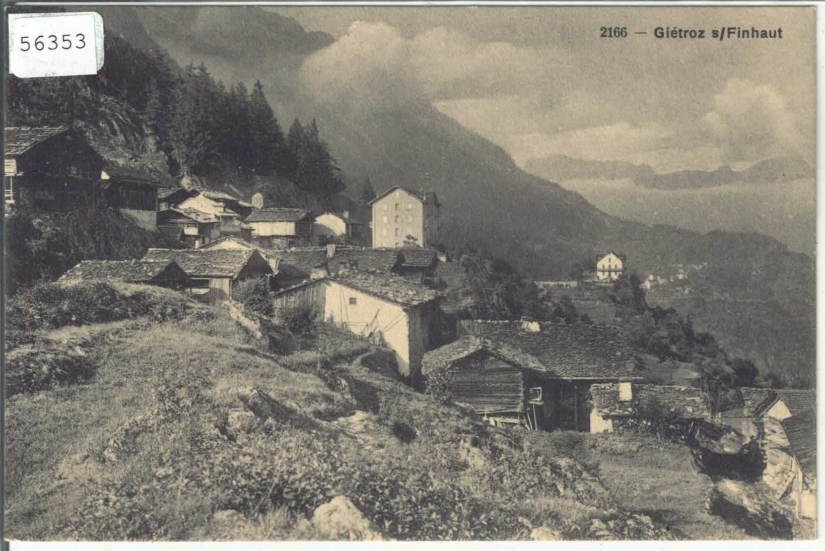 Cartoline postali: Gietroz s. Finhaut – Usato da Ettingen venduto da Kartenplanet