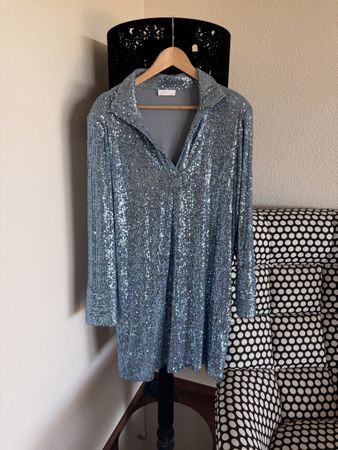 2NDDAY sequin dress blue size S 